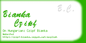 bianka czipf business card